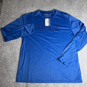 Gillz Men's‎ Long Sleeve Blue Stretch Fishing Shirt Size XL NWT